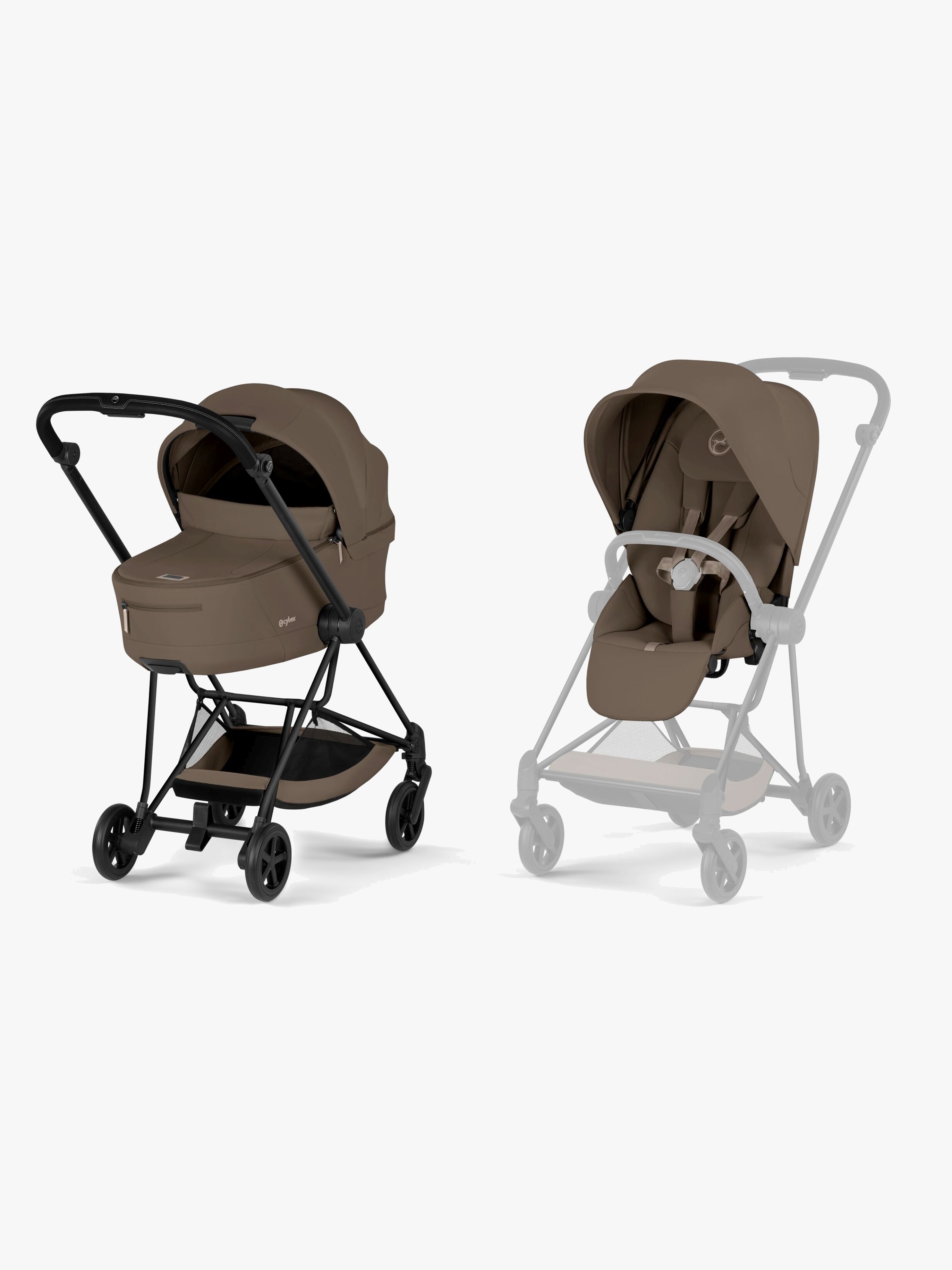 Cybex MIOS Comfort Duovagn, Matt Black/Coconut Brown