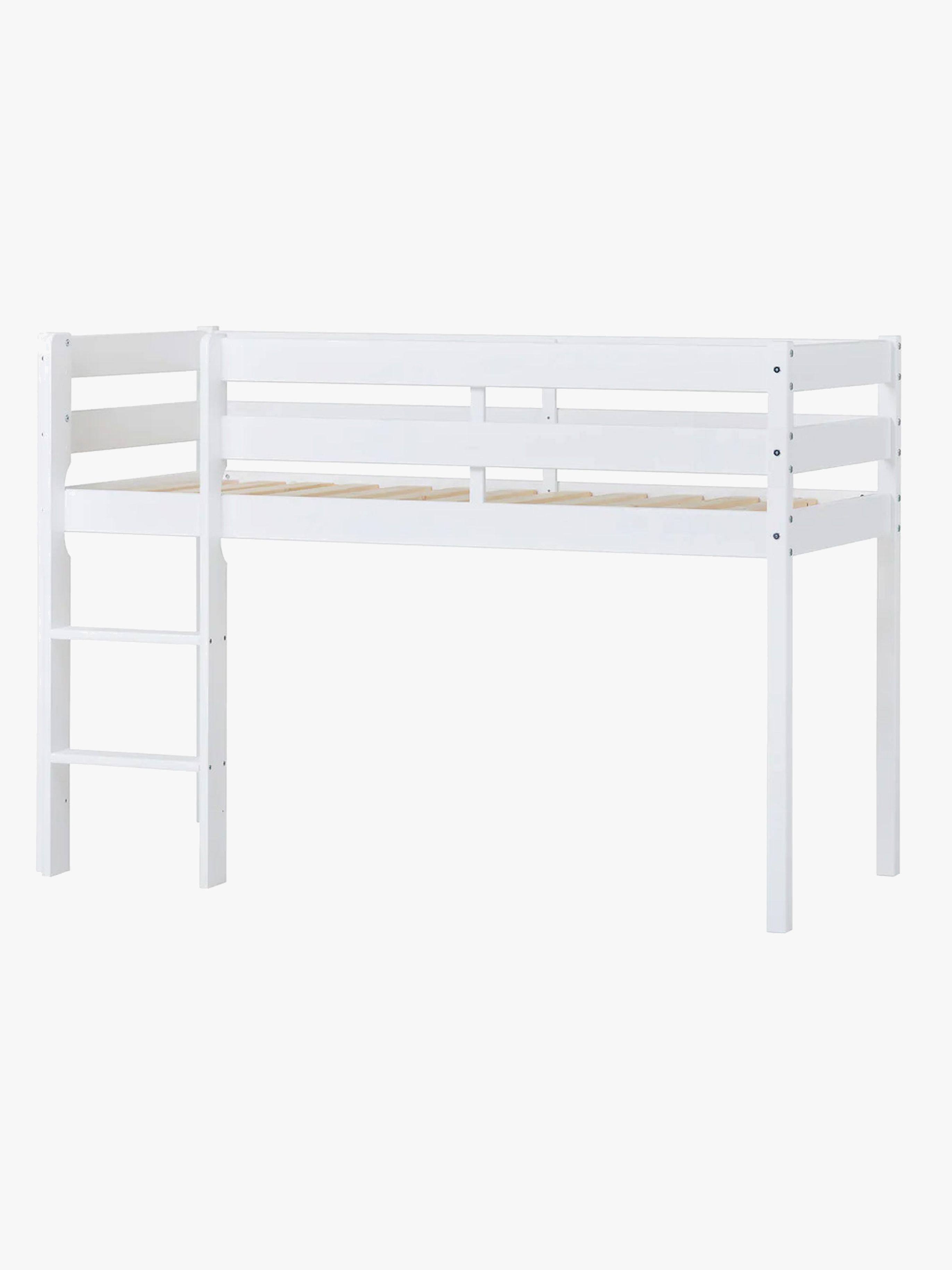 Hoppekids ECO Comfort  Halvhög Loftsäng 70x160, Vit, Barnsäng, Juniorsäng