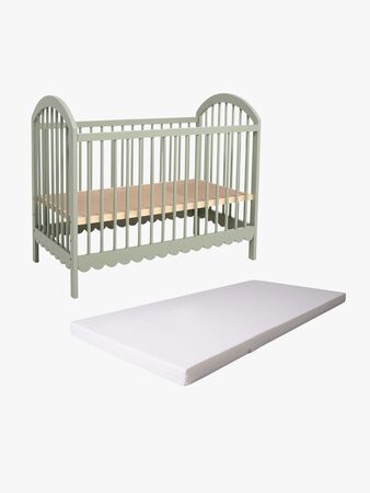 Alice &  Fox Dune Spjälsäng inkl. BabyMatex Softi Simpli Madrass 60x120, Sage