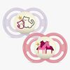 MAM Perfect Night Napp Silikon 2-Pack 6-16m, Rosa