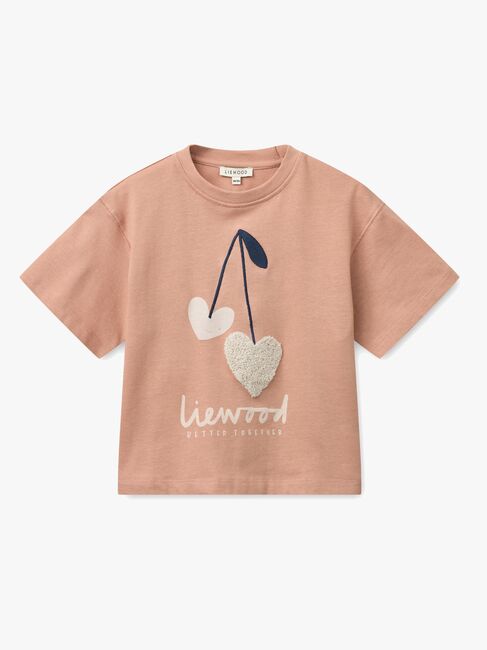 LIEWOOD Tyler Placement T-shirt, Sweetshearts/Pale Tuscany
