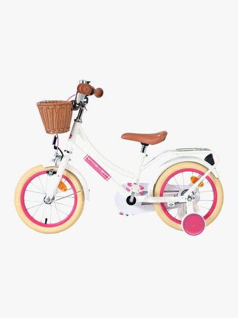 Volare Excellent Cykel med Korg 14 Tum, Vit