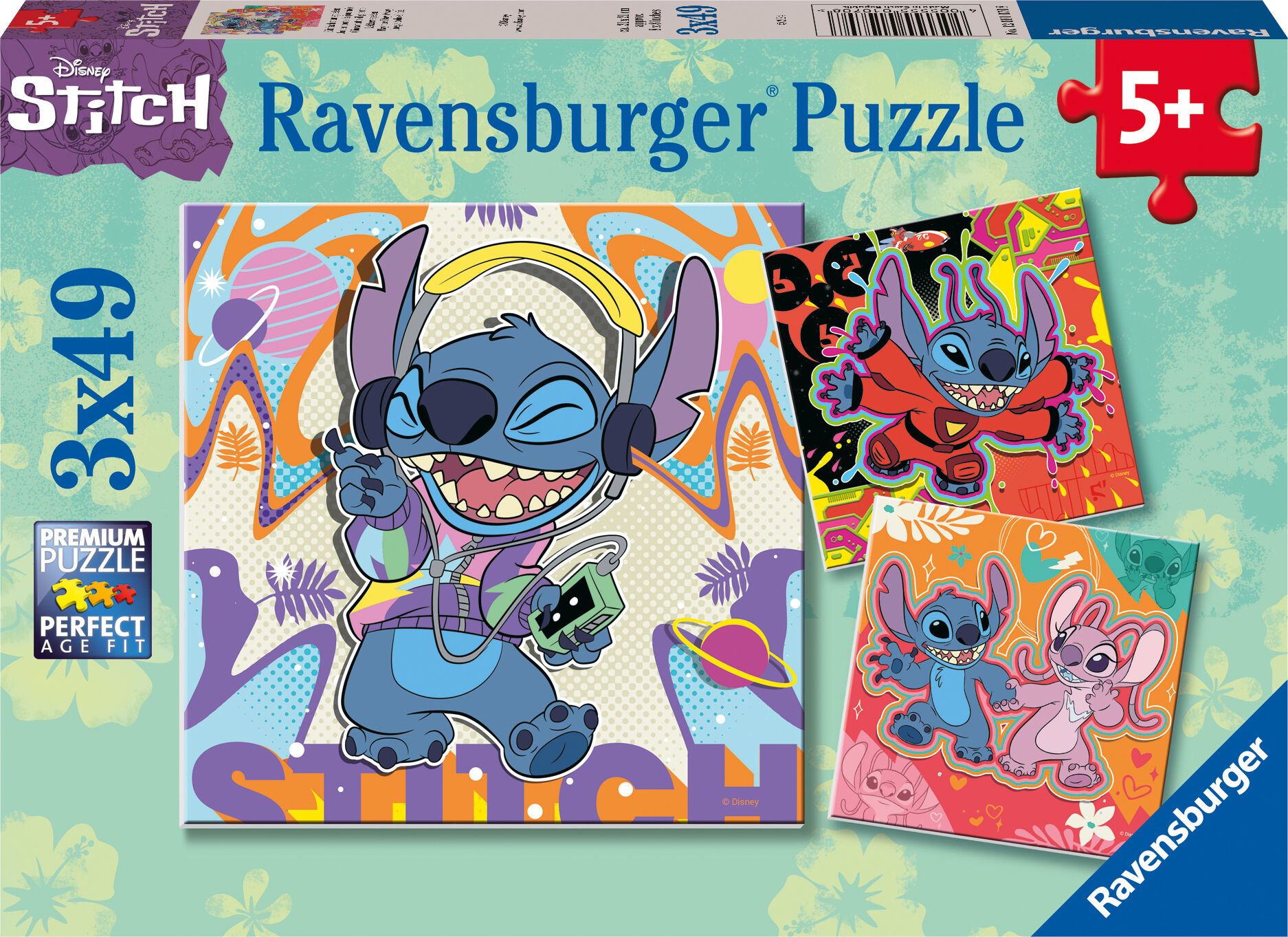 Ravensburger Disney Stitch Pussel 3×49 Bitar