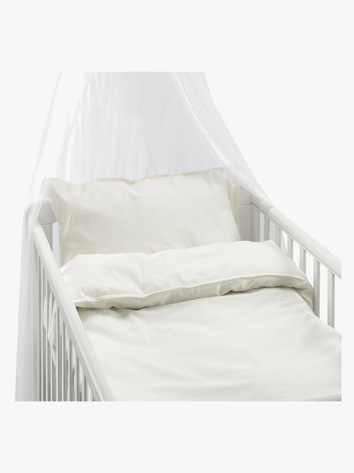 Borganäs Bäddset Spjälsäng Humble 100 x 130 2-delat, Vit