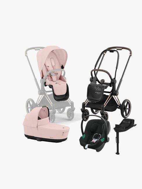 Köp Cybex Priam Duovagn inkl. Aton B2 & Bas, Peach Pink/Rose Gold