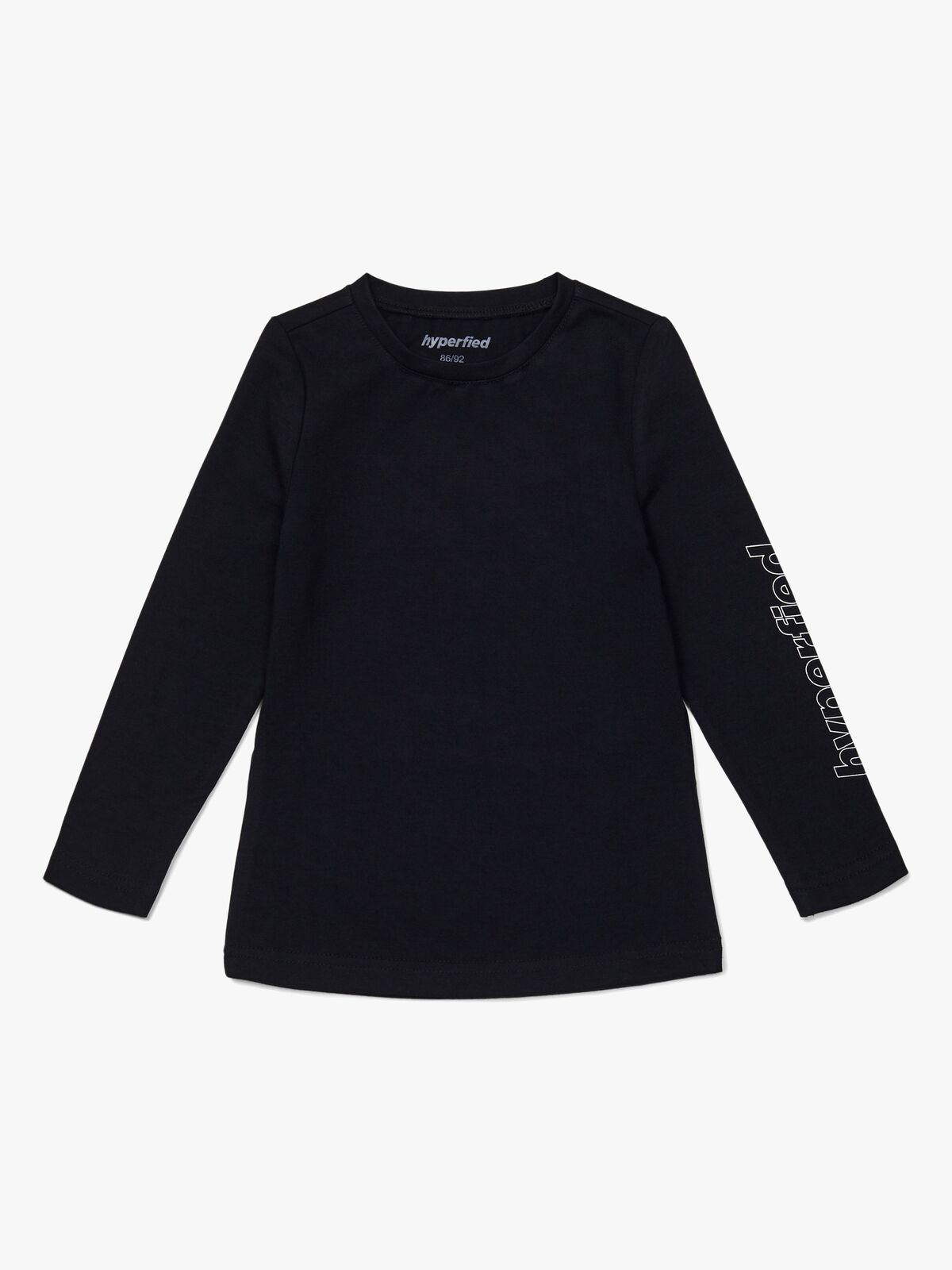 Hyperfied Jersey Logo Long Sleeve Top, Anthracite