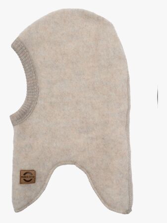 Mikk-Line Balaklava Merinoull, Melange Offwhite
