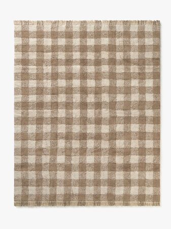 Lorena Canals Tvättbar Vichy Matta 150x180 cm, Marron