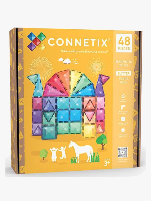 Connetix Magnetiska Byggklossar Glitter Slott 48 Delar