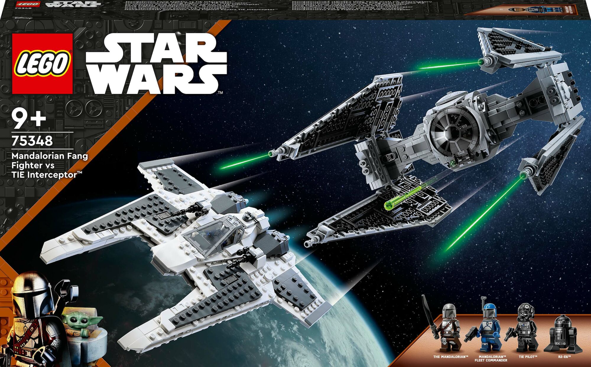 LEGO Star Wars 75348 Mandalorian Fang Fighter Vs Tie Interceptor
