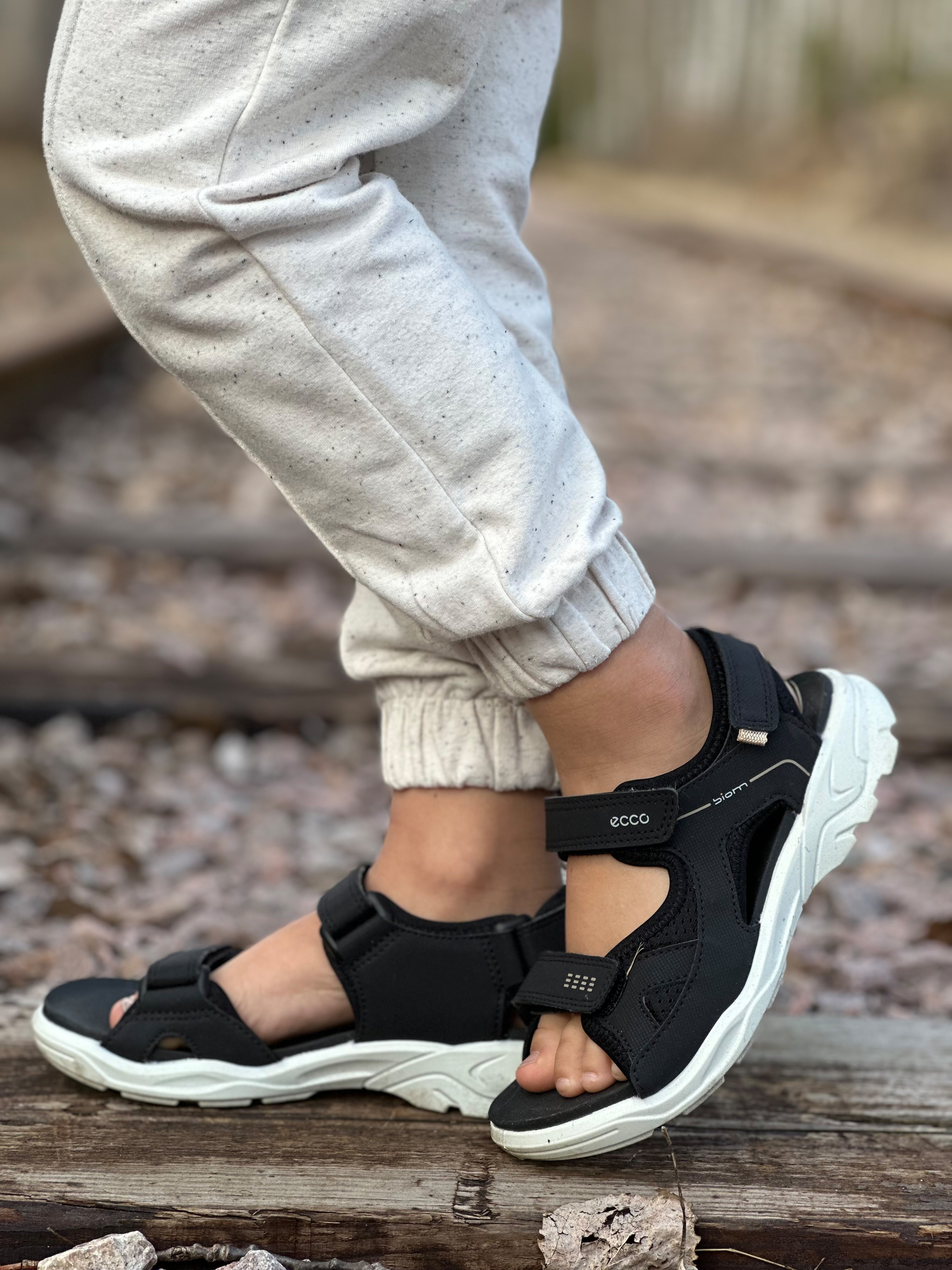 Ecco Biom Raft Sandaler, Svart, 30