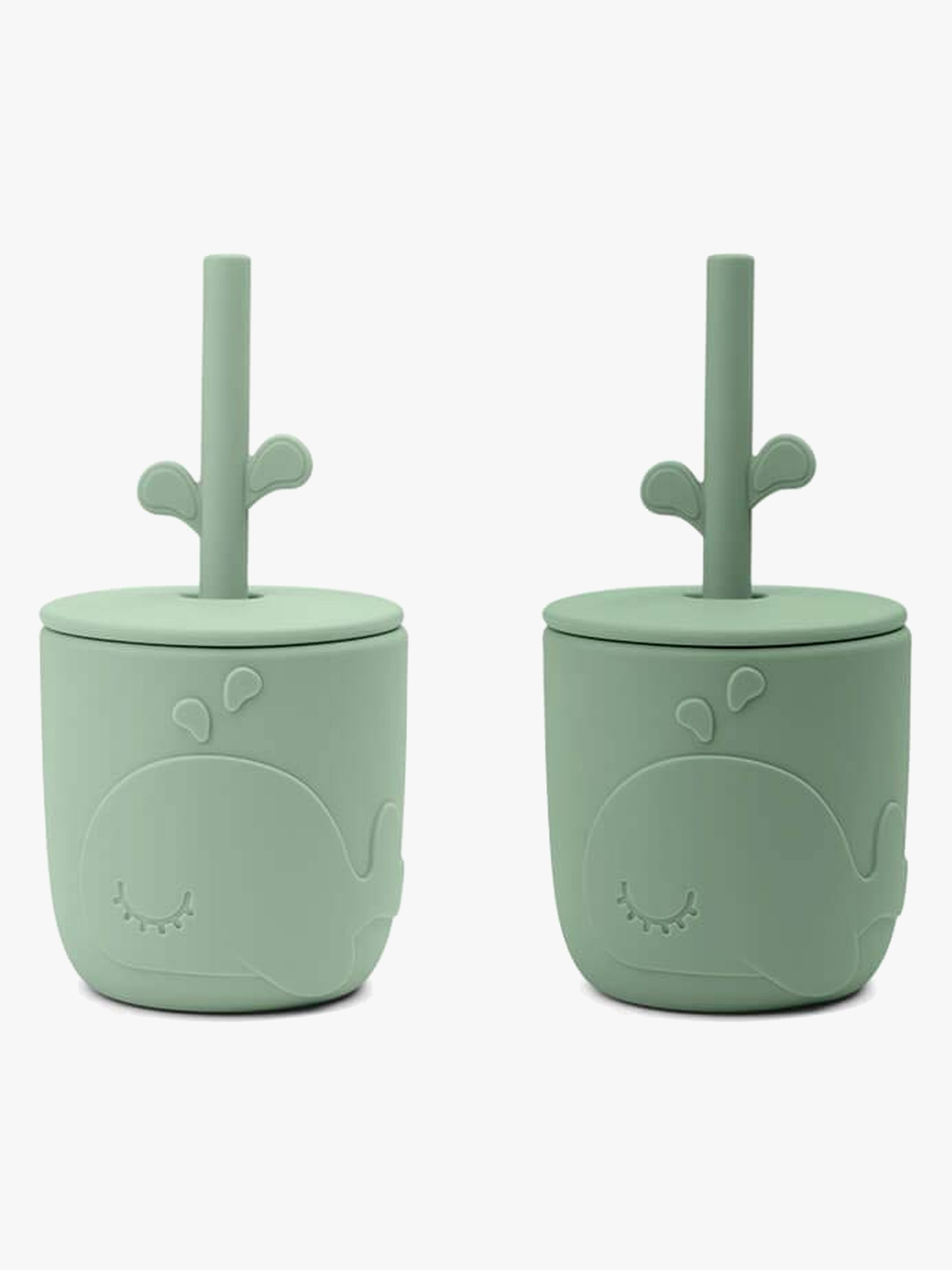 Done By Deer Wally Sugrörsmugg 2-pack, Green