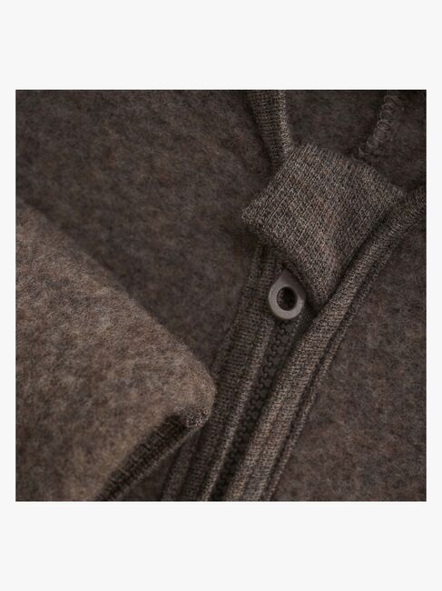 Huttelihut Overall Merinoull med Öron, Brown Melange
