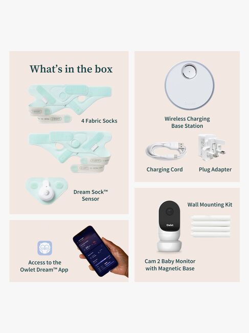 Owlet Dream Sock Babyvakt inkl. Owlet Cam 2, Mint