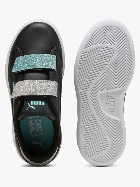 Puma Smash 3.0 Glitter Velcro V PS Sneakers, Svart