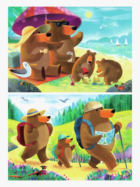 Ravensburger Björnfamiljen Pussel 2x24 Bitar