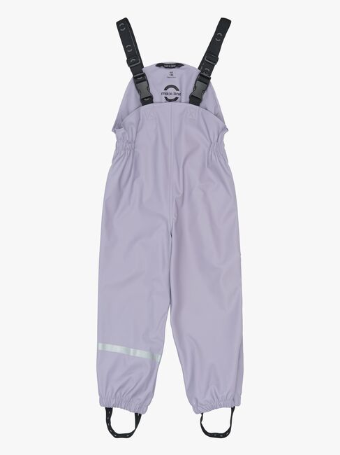 Mikk-Line Regnställ med Hängslen, Lavender Gray
