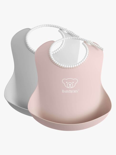 BabyBjörn Haklapp 2-pack, Grå/Blekrosa