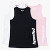 Hyperfied Split Tank Top 3-pack, Black/White/Fairy Tale