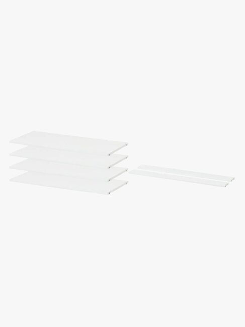 Hoppekids STOREY set with 4 Shelves and 2 cross-supports, 80 cm, White
