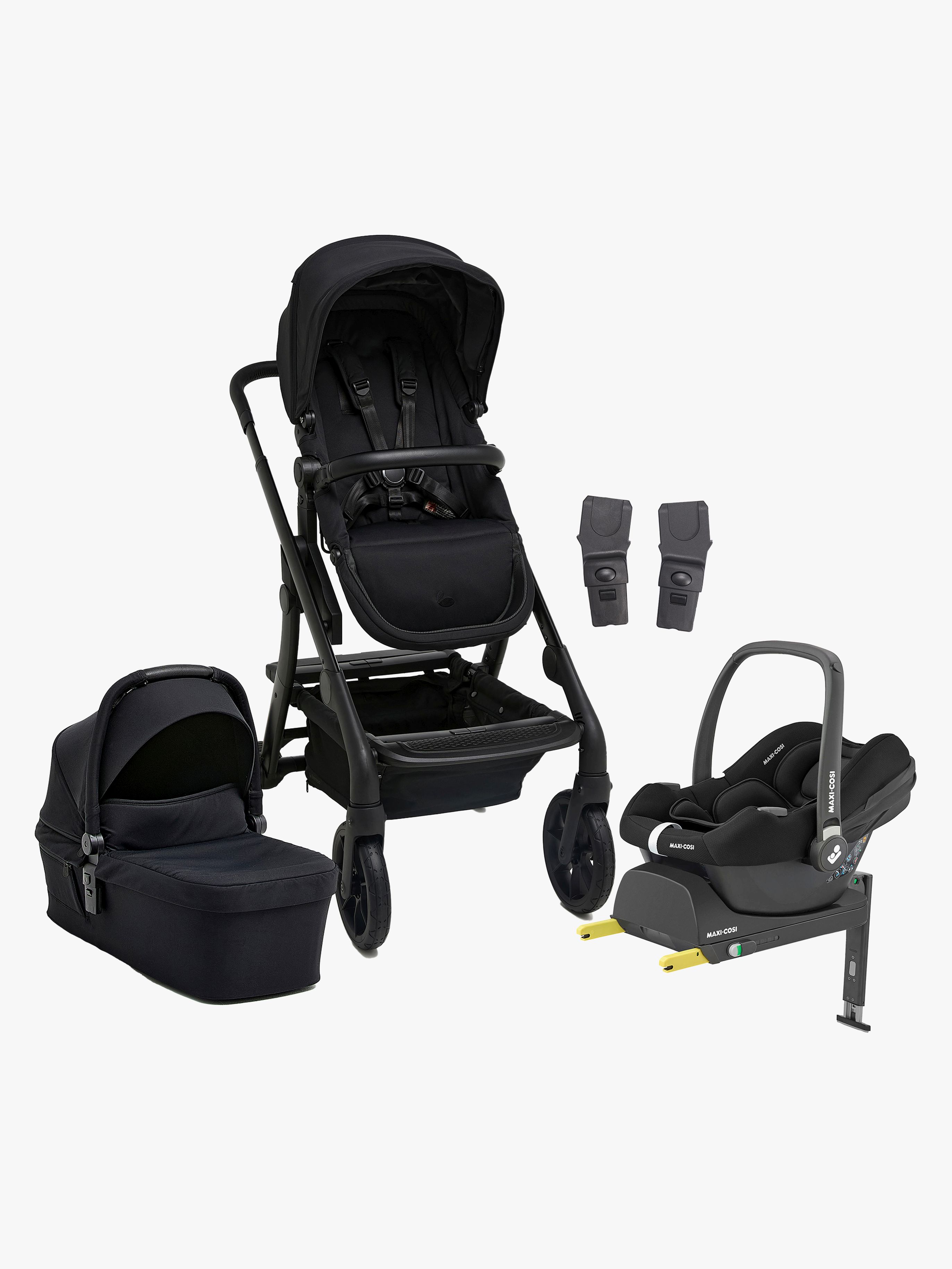 Beemoo Pro Max Duovagn &  Maxi-Cosi CabrioFix i-Size Babyskydd inkl. Bas, Coffee Black