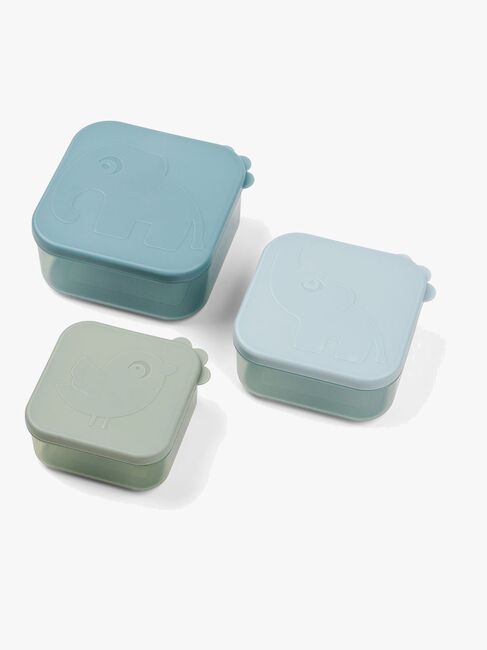 Done By Deer Deer Friends Snackslådor 3-pack, Blå