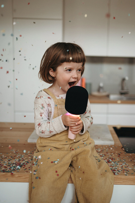 Kidywolf KIDYMIC Karaoke-mikrofon All-in-One, Rosa