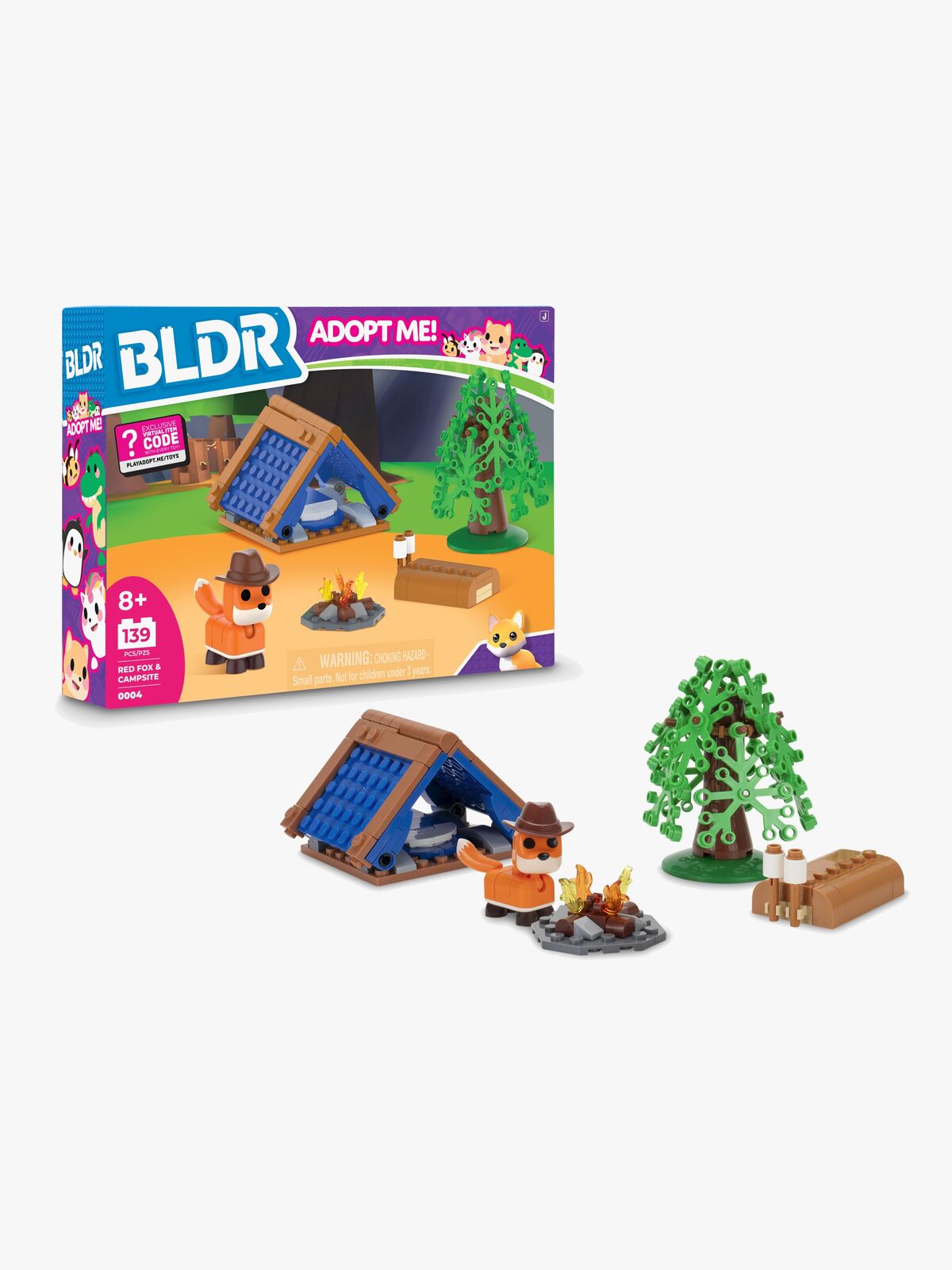 BLDR Adopt Me! Byggset Räv med Lägerplats