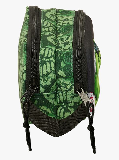 Marvel Avengers 3D Hulken Dubbelpennfodral, Svart/Grön