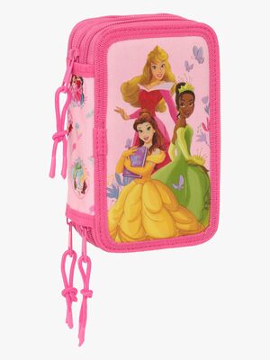 Disney Princess  Fyllt Trippelpennfodral 37 Delar, Rosa