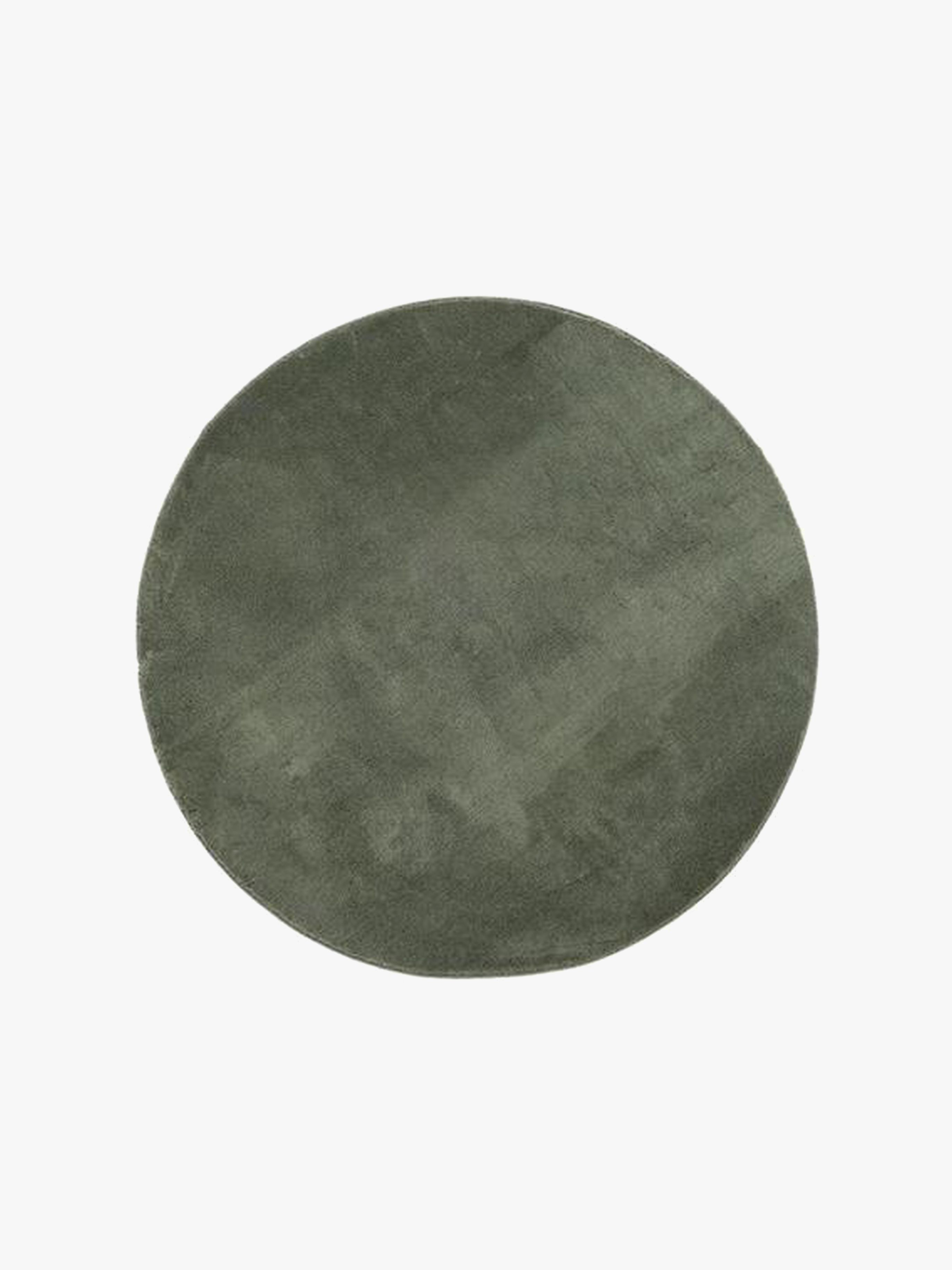 KMCarpets Barnmatta Rund 120 Soft, Smaragdgrön, Barnrum