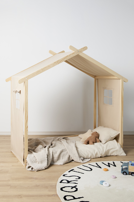 Minitude LEVI Hussäng, Natur + BabyMatex Madrass Softi Plus 70x140