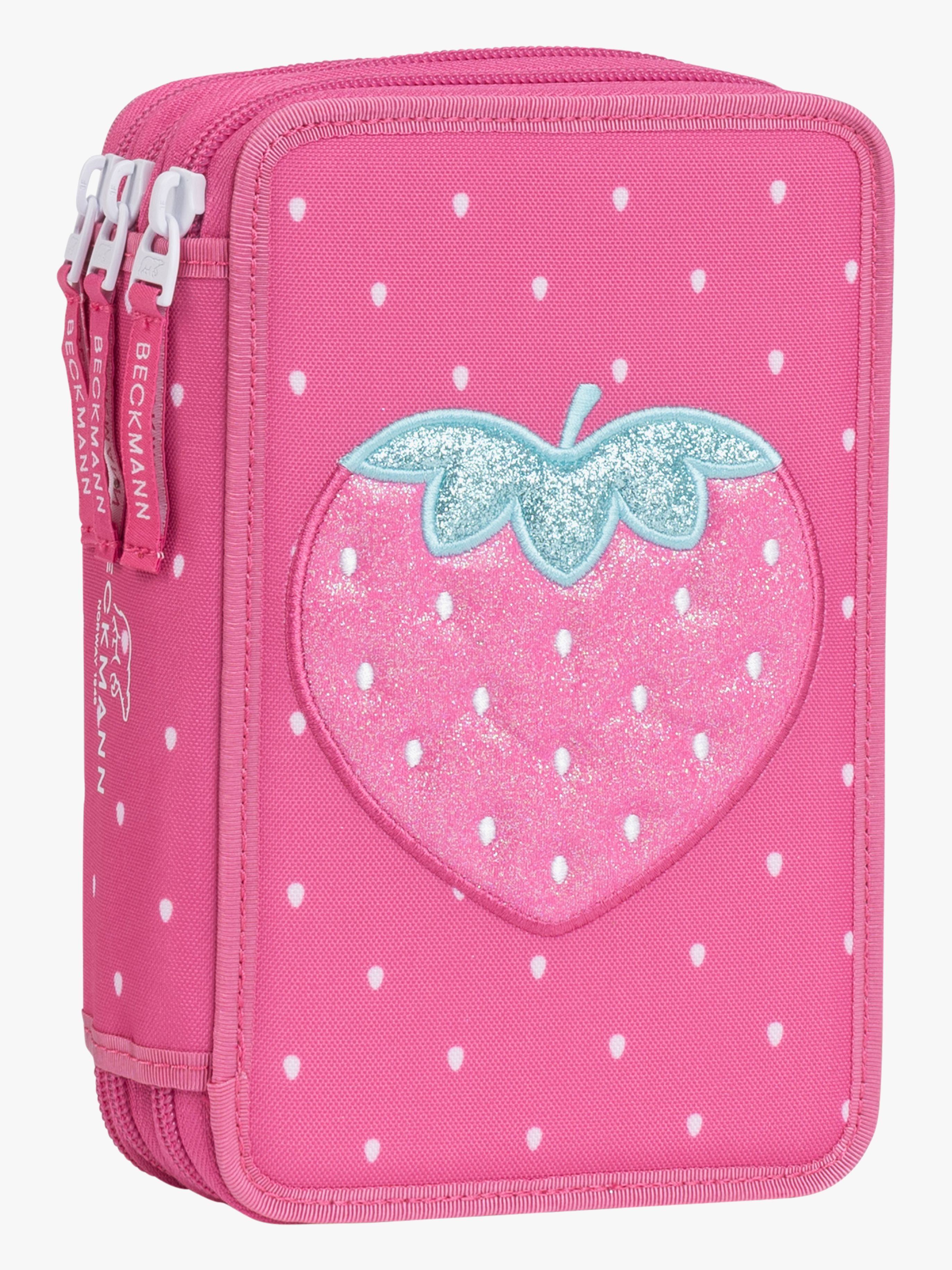 Beckmann Fyllt Trippelpennfodral, Strawberry