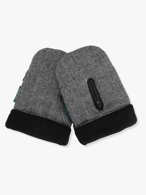 KONG.WALTHER Østerbro Tweed Barnvagnsvantar, Black