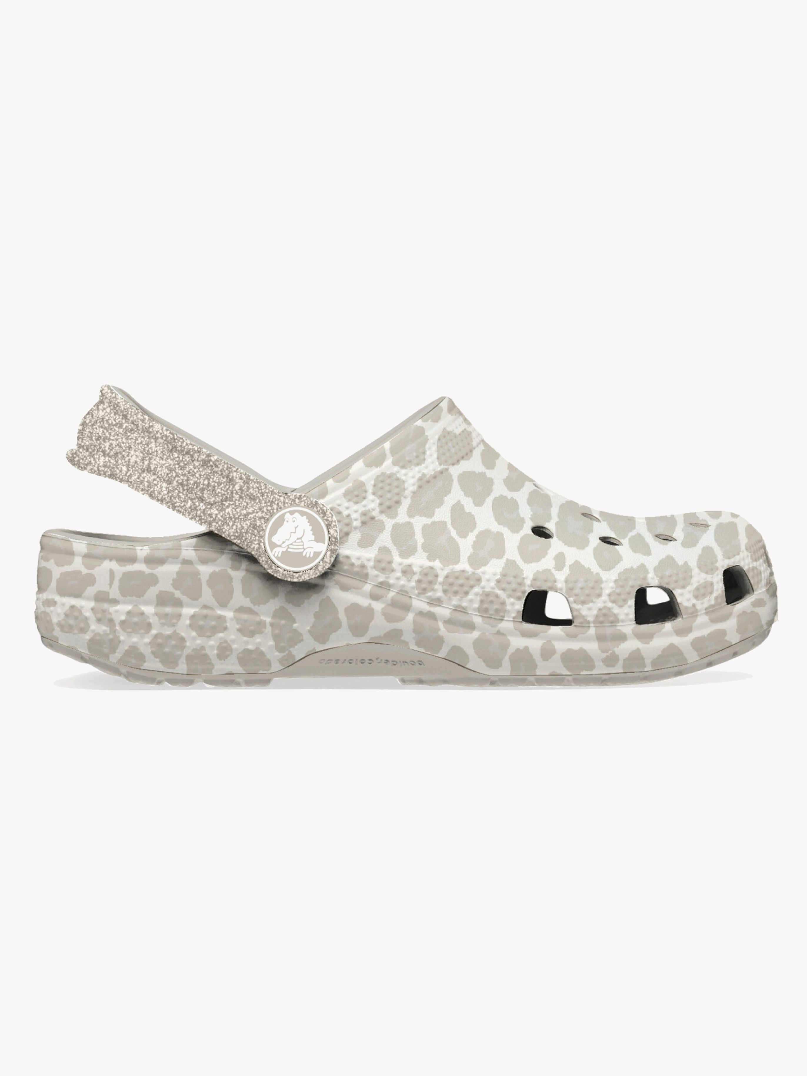 Crocs Classic Animal Glitter Tofflor, Almond Tint, 29-30