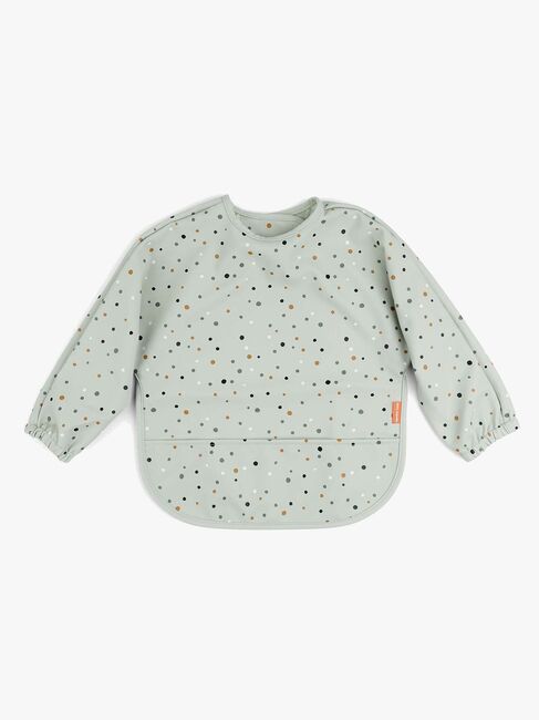 Done By Deer Långärmad Haklapp Med Ficka Happy Dots, Green