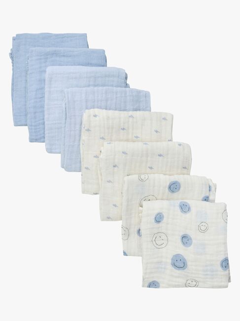 Pippi Muslinfilt 8-Pack, Celestial Blue