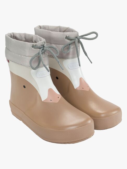 Viking Alv Paw Print Barefoot Gummistövlar, Beige