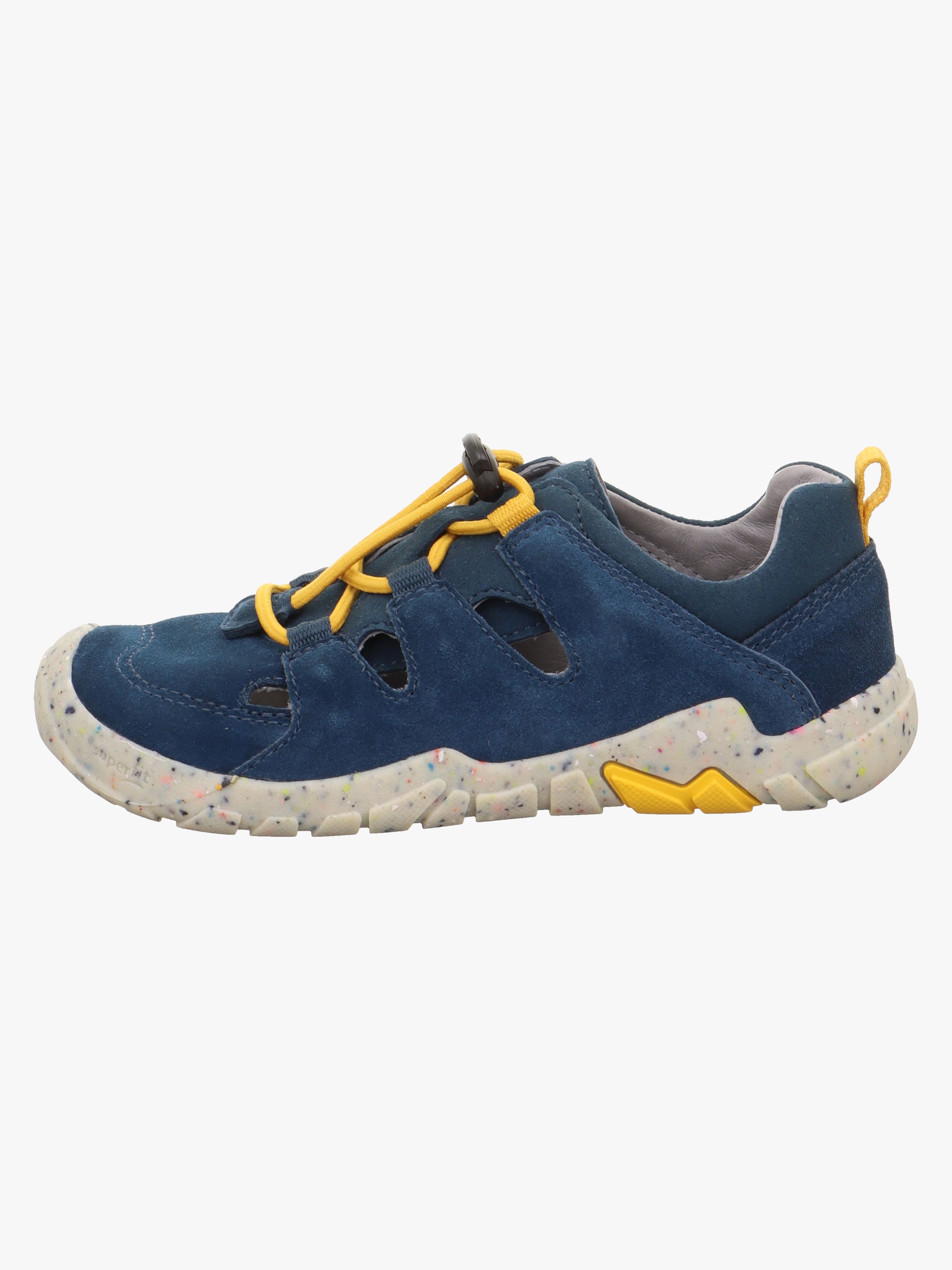 Superfit Trace Barefoot Sneakers, Blå/Gul, 33