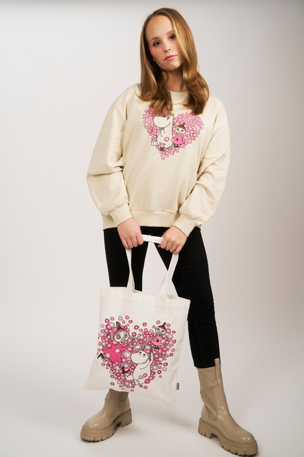 Mumin Vänner Tygkasse, Vit