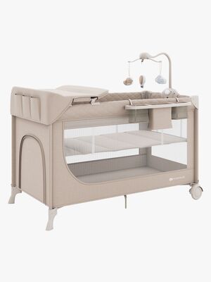 Kinderkraft LEODY UP Resesäng med Tillbehör, Beige