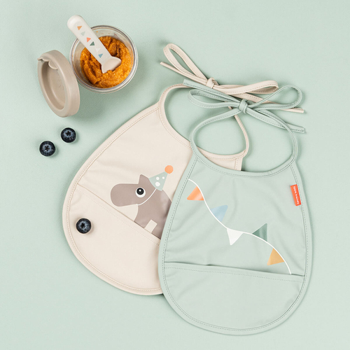 Done By Deer Celebration Tiny Pocket Haklapp 2-Pack, Sand