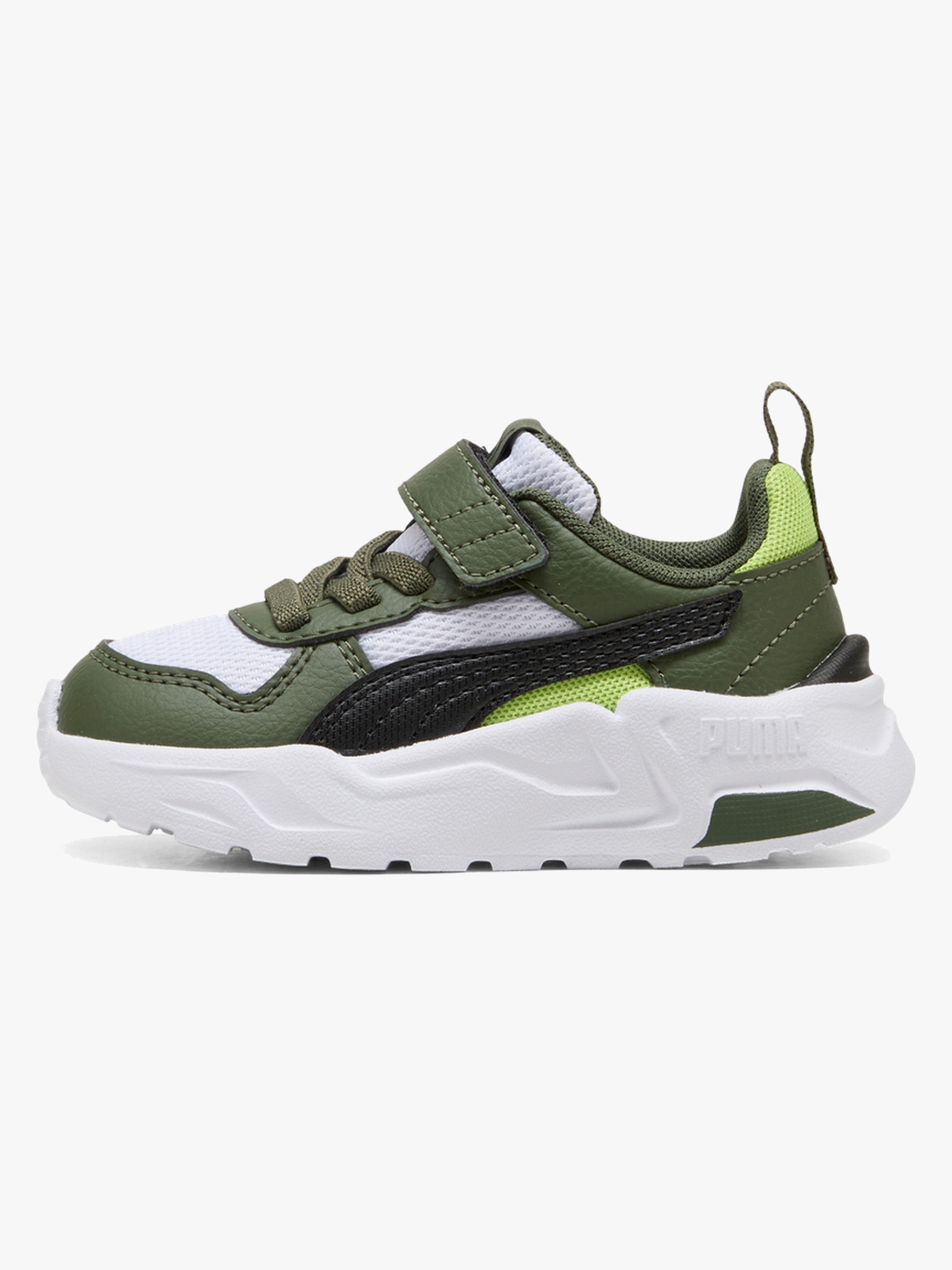 Puma Trinity 2 LT AC+ Inf Sneakers, White/Moss Veil, 23