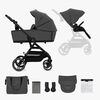 Kinderkraft YOXI 2-in-1 Duovagn, Moonlight Grey