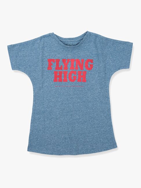 How to kiss a frog T-shirt Flying, Blå