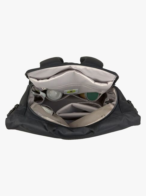 Lässig Outdoor Skötväska Ryggsäck med Rullöppning, Black