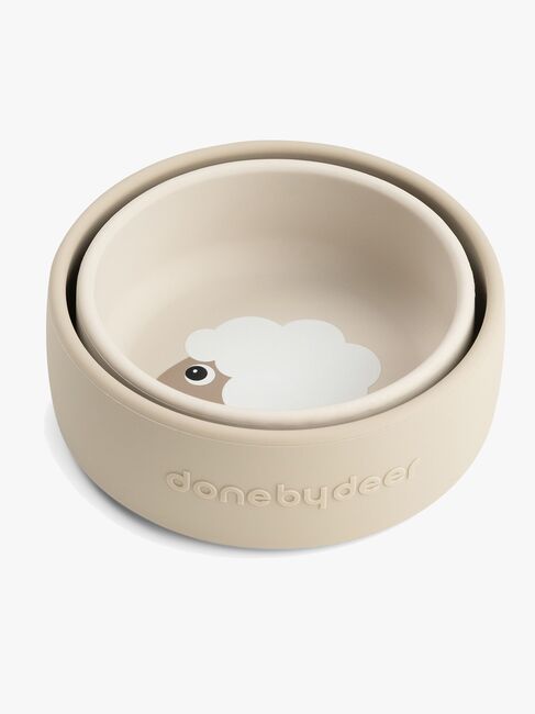 Done By Deer Sheepy Silikon Skål 2-Pack, Sand