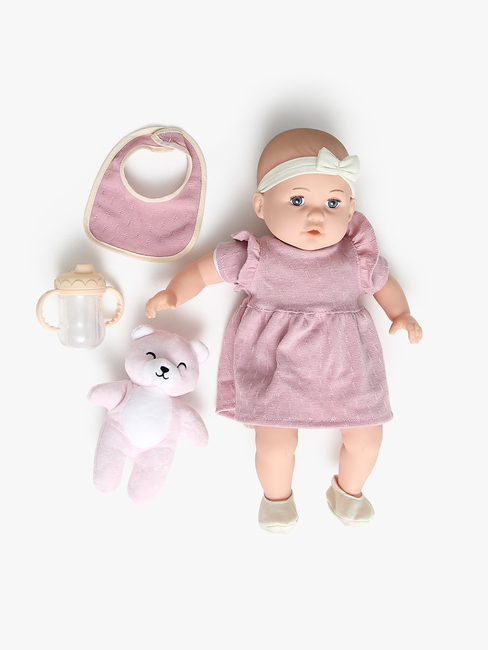 Cloudberry Castle Gåvoset Docka Twins Deluxe 35 cm, Rosa/vit