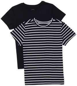 Luca & Lola Adolfo T-Shirt 2-pack, White Stripes