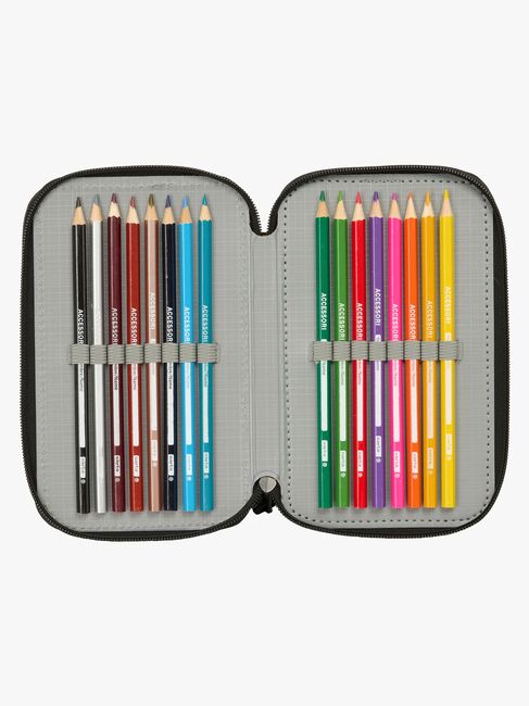 Kappa  Fyllt Trippelpennfodral 37 Delar, Grå